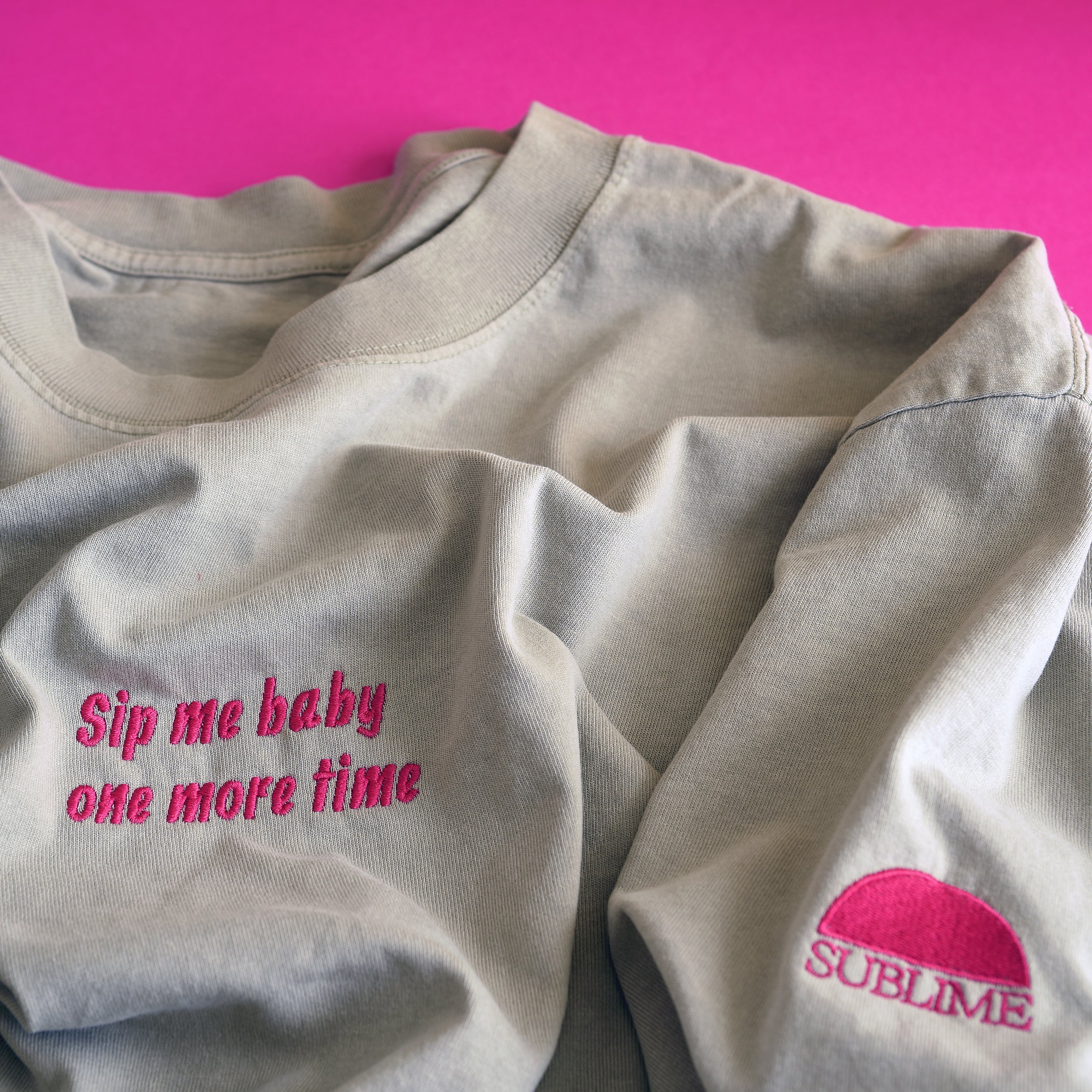 Sublime Tee - sip me baby one more time - KHAKI Secondary image